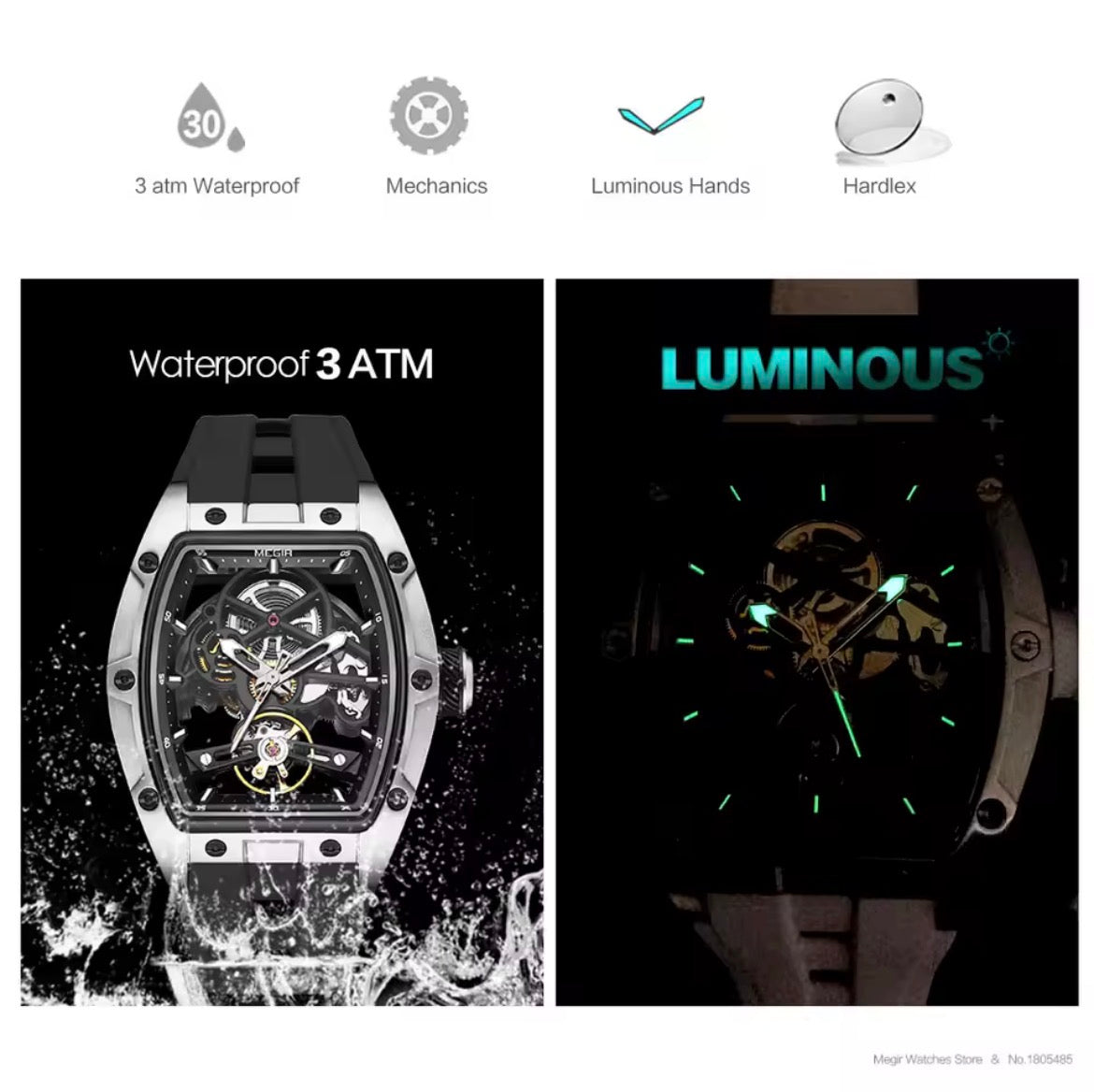 Elite Fashion Sport Mechanics Watch