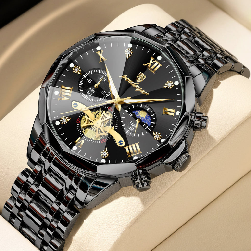 Luxury Men Watch Top Original Waterproof Luminous Chronograph Man Wristwatch Stainless Steel Quartz Men'S Watches Reloj