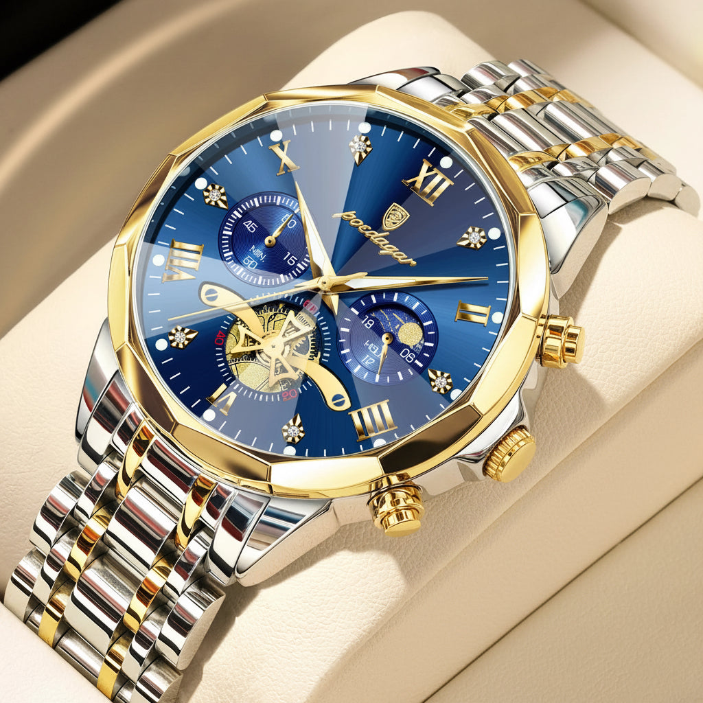 Luxury Men Watch Top Original Waterproof Luminous Chronograph Man Wristwatch Stainless Steel Quartz Men'S Watches Reloj