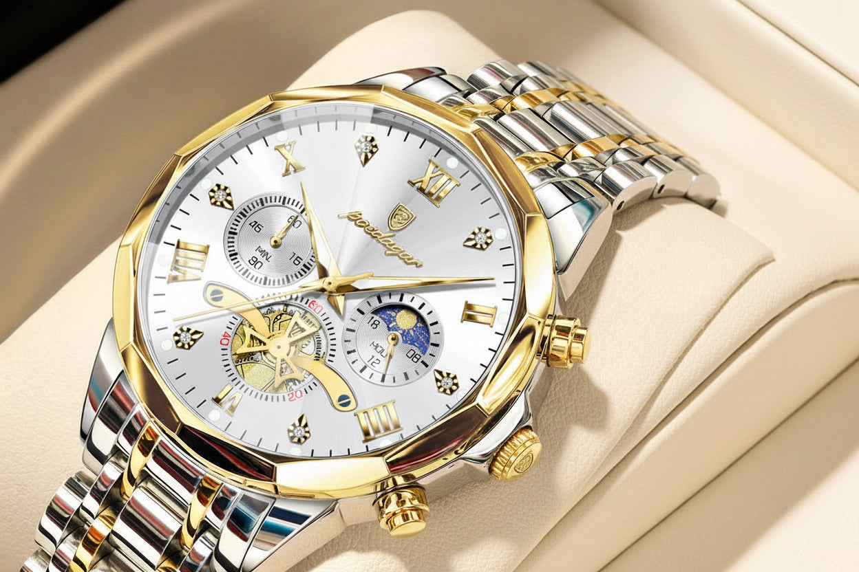 Luxury Men Watch Top Original Waterproof Luminous Chronograph Man Wristwatch Stainless Steel Quartz Men'S Watches Reloj