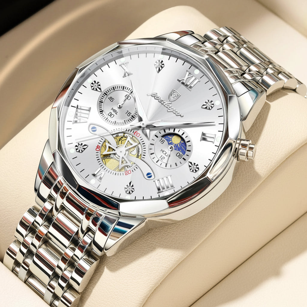 Luxury Men Watch Top Original Waterproof Luminous Chronograph Man Wristwatch Stainless Steel Quartz Men'S Watches Reloj